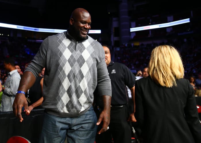 Shaquille O'Neal in attendance during UFC Fight Night at Toyota Center.
